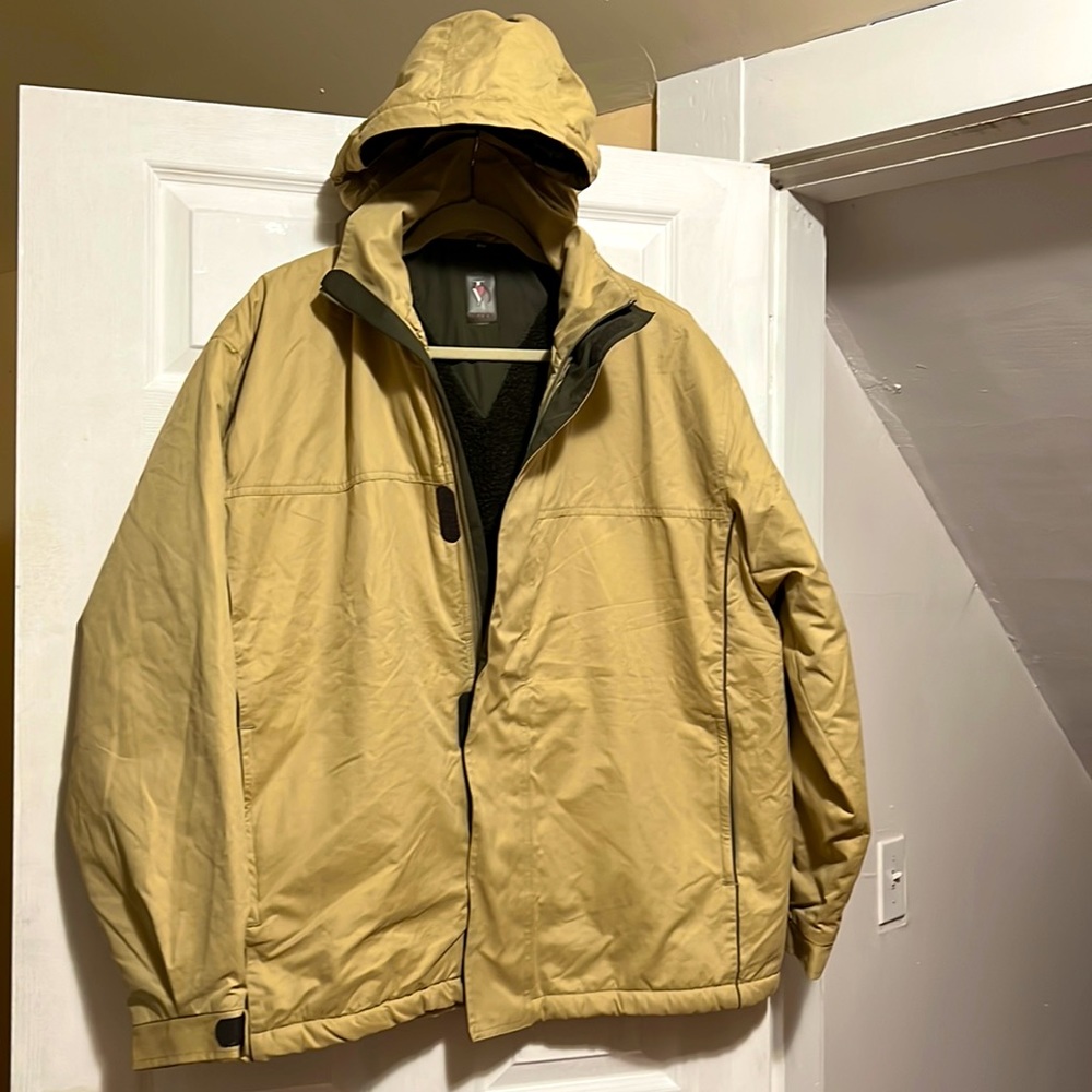 Tycoon Heavy Duty Winter Jacket for Men Beige XXL Hooded. Extra warm NWOT